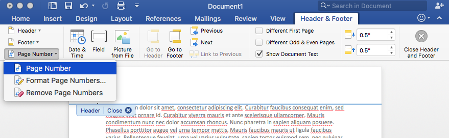 Microsoft Word Mac Header On First Page Only - insightsever